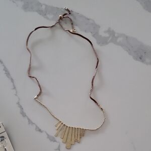 Lucky Brand Gold and Brown Necklace